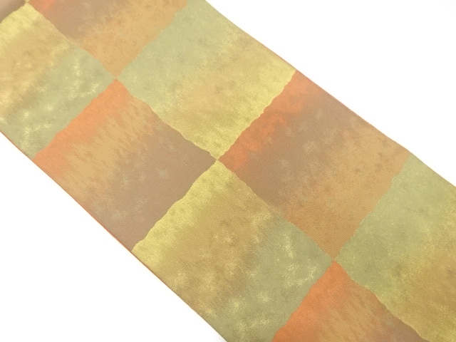 JAPANESE FUKURO OBI / WOVEN CHECKERED